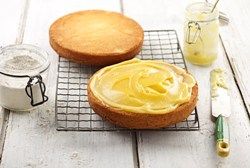 Lemon Curd used as a cake filling.