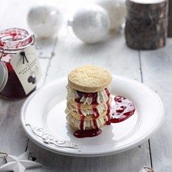 Black Cherry Preserve served in a dessert.