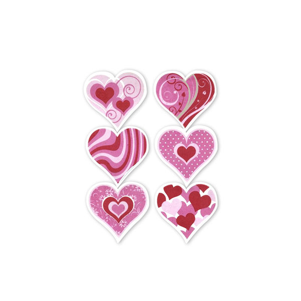 Hearts Pink / White Flat