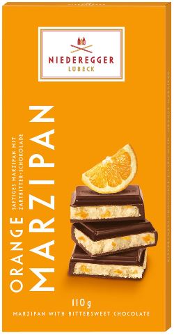 Marzipan Chocolate Bar Orange Dark