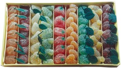 Fruit Jellies Premium with Stalk packed in tray.